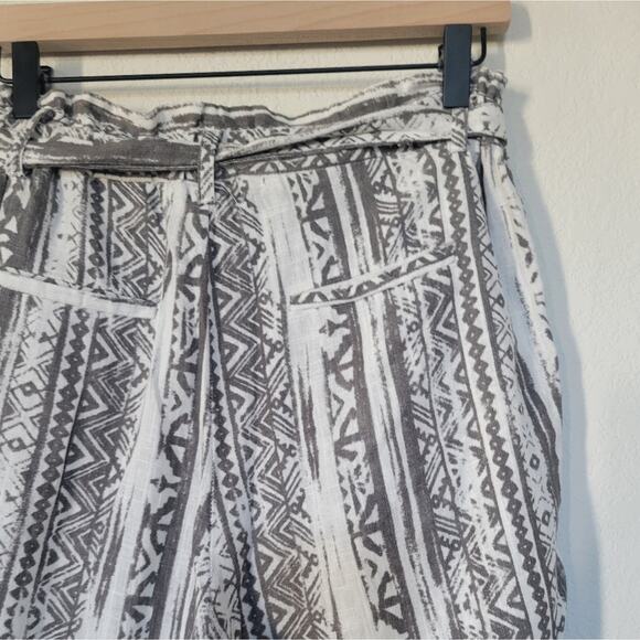 Cali 1850 Casual Linen Pants Smocked Waist Size Medium Gary White - Picture 9 of 10